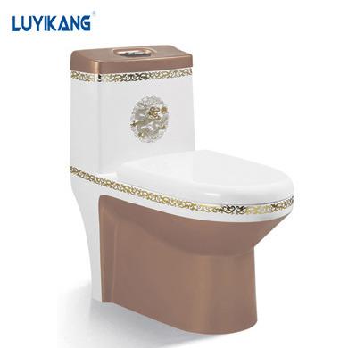 China Y880 Middle East Double-Flow WC Extended Commode One Piece Gold One Piece Toilet for sale