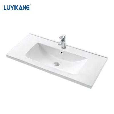 China Factory Direct Sales Y7105 Rectangle Modern Bathroom Vanity Sink Ceramic Basin Cabinet Basin for sale