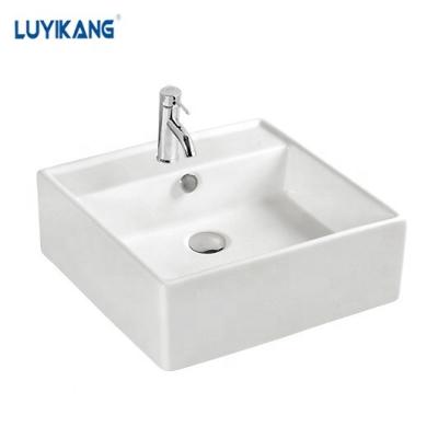 China Art Basin Small Size Rectangular Bathroom Modern White Ceramic Hand Wash Basin Y9030 for sale