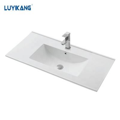 China New Product Factory Modern Design Y90E Ceramic Sink For Bathroom Cabinet Basin Cabinet Sink for sale