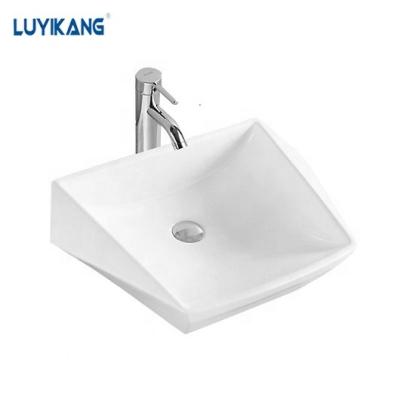 China Y164 Hot Sale Modern Art Ceramic Countertop Bathroom Basin Oval Wash Basin for sale