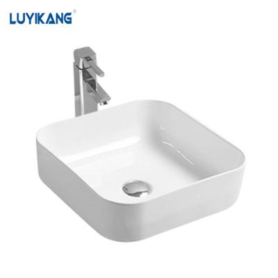 China Y9390 Style Modern Bathroom High End Modern Decoration Square Ceramic Art Basins Wash Hand Sink Basin for sale