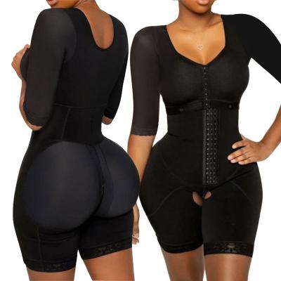 China Antibacterial Women Wholesale Size Post Surgery Post Surgery Shapewear Full Body Shapers For Women Plus Size With Hooks for sale