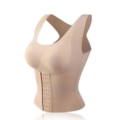 China Antibacterial 3 in 1 Erais Todos Botones Bra Corse Shapers Fajas Formadoras Size Buttoned Deep Cut Bra With Shapewear for sale