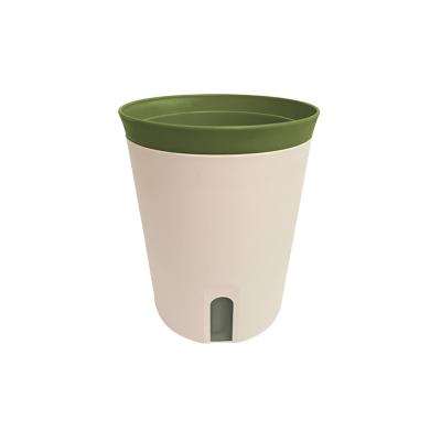 China Hanser FP-12 Flowerpot Double Layers Household Modern Garden Patio Plastic Indoor Nursery Flower Pot Plants Planting Pots for sale