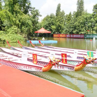 China High Quality Cheap Rowing Dragon Boat For Sale Wooden 12-22 People Competition Carriers IDBF 1222 for sale