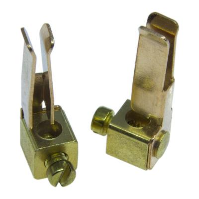 China Relay pin flat contacts, female contact for C14 socket, brass parts for cable connector for sale