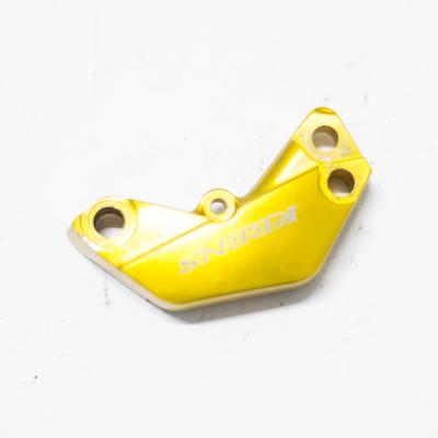 China High Strength Bicycle Brake System Machinery Parts Aluminum Alloy Forging Parts, Yellow Anodizing Aluminum Forging Cover Parts for sale