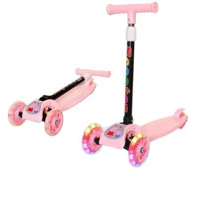 China Portable Factory Customized Design Foldable Three Wheels Push Scooter For Kids for sale