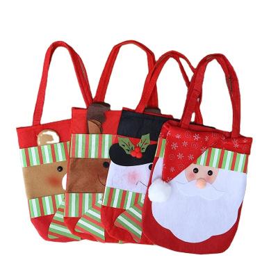 China Nonwoven Fabric Christmas Ornaments Santa Claus Children's Handbags, Candy Bags Holiday Items for sale