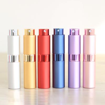 China Wholesale Personal Care Pocket Around Aluminum Portable Refillable Perfume Bottle Atomizer for sale