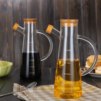 China Modern Kitchen Frying Oil Bottle Borosilicate Glass Oil Dispenser for sale