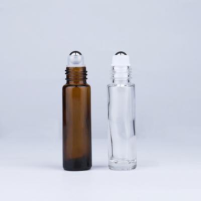 China Cosmetic Glass 10ml Perfume Bottle With Rollball Essential Oils Bottles With 10ml Roll On Bottle for sale