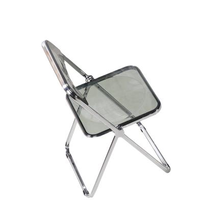 China Removable Cover Multiple Color Folding Chairs Clear Acrylic PC Office Folding Chairs Plastic Chairs for sale