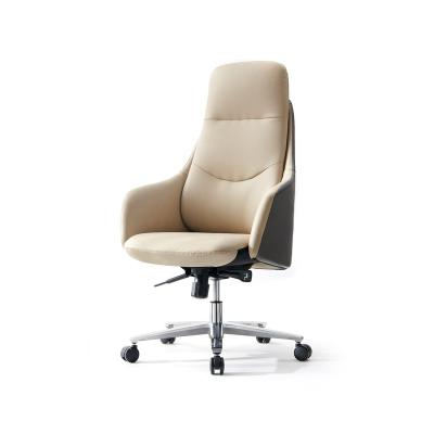 China (Size) HCYZ Boss Chair High Back PU Leather Adjustable Luxury Leather Office Manager Chair for sale