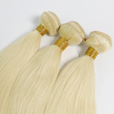 China 100% Virgin Human Hair Straight Blonde Silky Straight Human Hair Bundles Natural Blonde Hair Bundles for sale