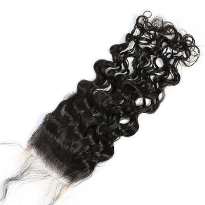 China Top Grade Natural Wave Cuticle Aligned Raw Hair Bundles With Cheapest Hair Closure In Stock for sale