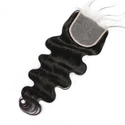 China Real Raw Unprocessed Body Wave Human Hair Top Quality 5*5 Lace Closure For Girls for sale