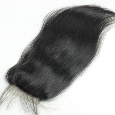 China Good Quality Straight Hair Soft Lace Piece Free Bundles Hair With Closure Set for sale