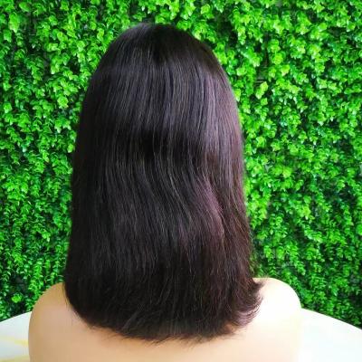 China 2021 Best Selling Density Straight Bone 180% Short Hair Wigs Lace Front Bob Wig for sale