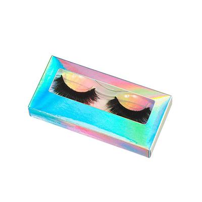 China Recyclable Custom Holographic Cute Unique Silver Marble Logo Faux Eyelash Eyelash Wrapping Paper Pink Gift Box for sale