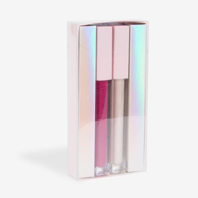 China Recyclable Wholesale Printed Custom Lip Gloss Lip Gloss Packaging Paper Box Empty Cosmetic Lip Gloss Folding Gift for sale