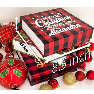 China Christmas Rigid Handle Storage Gift Recyclable High Quality Shipping Luxury Custom Packaging Paper Box for sale