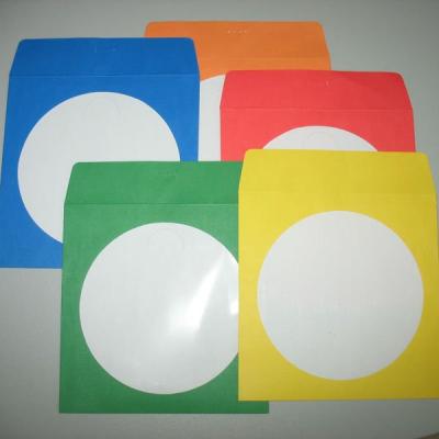 China Chinese wholesale recyclable customized 5 color CD paper disc sleeves dvd sleeves for sale