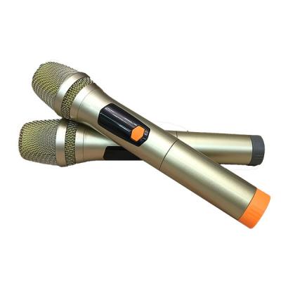 China USB Microphone Color Matching New Rose Gold With Microphone Gold Yellow Good Quality Promotional Custom System UHF Wireless Microphone for sale