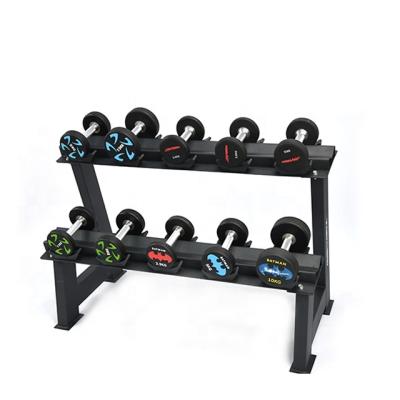 China Easy to use gym with 2 layers dumbbell rack household dumbbell rack wholesale for sale