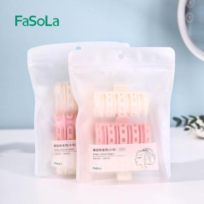 China Small Size ABS FaSoLa Hook And Loop Hair Rollers Spiral Curling Cylinder 2 Color for sale