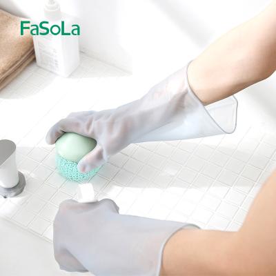 China FaSoLa Household Gloves Clothes Dish Washing Household Cleaning (Thin) Waterproof Gloves for sale