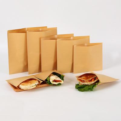 China Qianheng Food Grade Recyclable Paper Eco Kraft Takeout Reusable Packaging Bag for sale