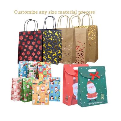 China Recyclable Custom Printed Qianheng Boutique Christmas Gift Shopping Brown Twisted Handle Paper Bag for sale