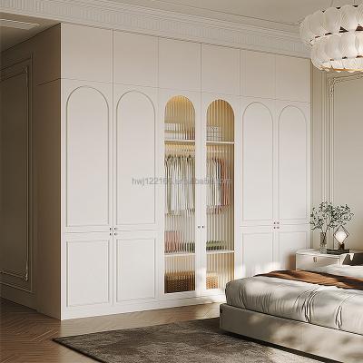 China Expandable European Wooden Modern White Simple Furniture Wardrobe Style Bedroom Expandable Wardrobe for sale