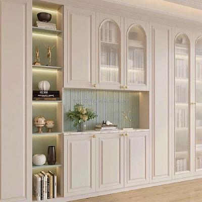 China Expandable French Walk In Closet Storage Organizers Wardrobe Closet And Glass Door for sale