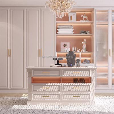 China Locker Room Expandable Design Furniture Bedroom Closets Glass Door With Drawers Cloakroom Wardrobe Walk In Cabinet Cabinet for sale