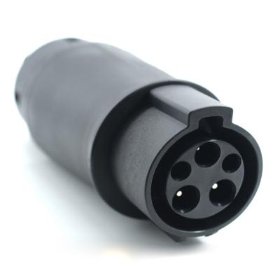 China EV Connector New Energy Electric Vehicle Charging Connector 16A&32A SAE J1772 Charging Type 1 to IEC 62196 Type2 EVSE Accessories EV Charger Adapter for sale