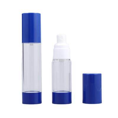 China Hot Sale 30ml 50ml Cosmetic Plastic Blue Spray Airless Bottle for sale