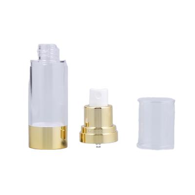 China Cosmetic Priced For Sale 30ml 50ml Luminous Gold Airless Bottle for sale