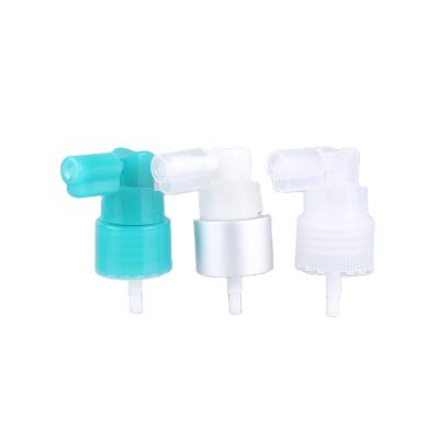 China Non Spill Plastic Short Mouth Nasal Spray Pump With Cap For Medicine for sale