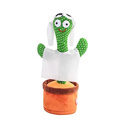 China Hot Selling Funny Cartoon Kids Toys Gifts Dancing Cactus Doll Talking Singing Repeating Cactus Plush Toy for sale