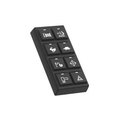 China Other BOX 8 Key Bus Numeric Keypad Silicon Automotive Electronic Backlit Smart Pad Rubber Silicone Plastic Keypad for sale