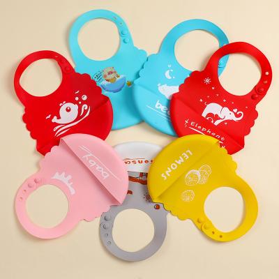 China Silicone Washable Waterproof Baby Bib Lightweight Comfortable Easy To Clean For Boy Girl Toddler for sale