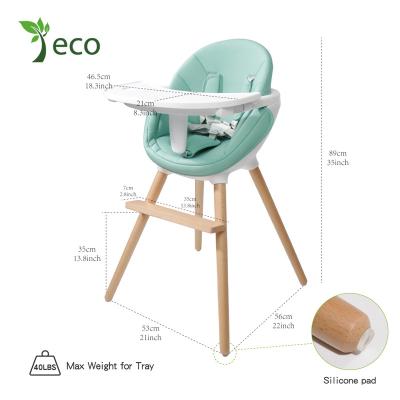 China Amazon Modern Wooden Children's High Chair Safety Baby Chair Furniture For Children With Pad for sale