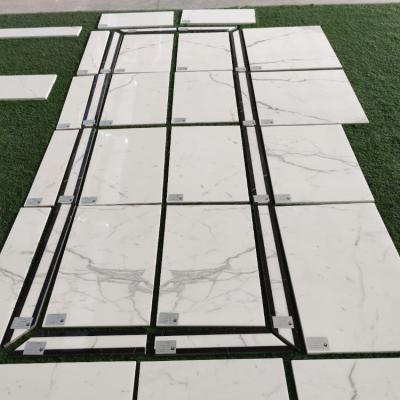 China High Gloss Carrara Marble Tile Porcelain Look Full Gloss Floor Square Tile Modern Polish Medallion Marble For Flooring for sale