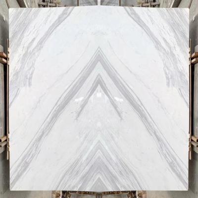 China Modern Marble Stone Supply Quarry Owner Polish Match Book Volakas White Marble Slab for sale