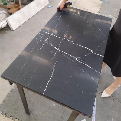 China Modern Wholesale Black Marble Coasters On Table Tops Made From Black Marble Tiles for sale