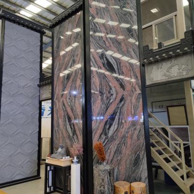 China Real Modern Wholesale Luxury Natural Orbicular Granite Column Stone Gate Pillar Accept Custom Shape Size for sale