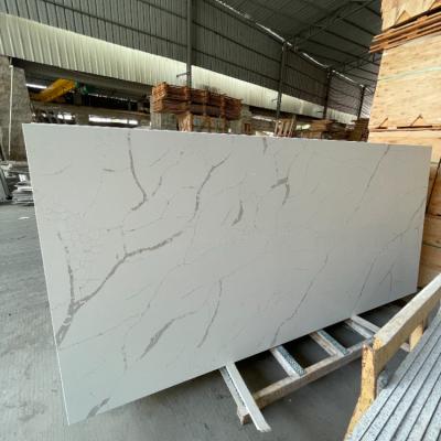 China Modern High Quality Goods White Cheap Calacatta Quartz Vanity Countertops Countertop Stone From Vietnam for sale